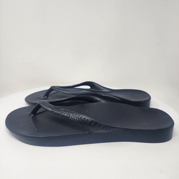 Archies Arch Support Flip Flops Men 13 Black Rubber Orthotic Sandals NWOT - Picture 6 of 13